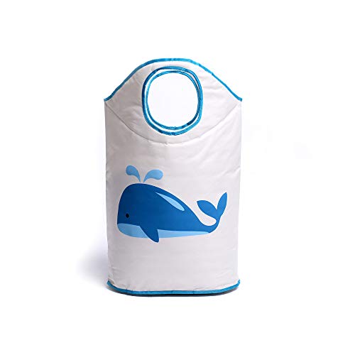 Miracle Baby Cesta de Tela Ropa Sucia,Cesta de Tela Impermeable Plegable.Cestos de lavanderíapara la Colada,Organizador Lavadero para Organizadoras Juguetes Ropa,ballena.42 cm * 70 cm