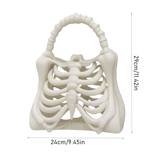3D Halloween Skeleton Bone Bag, Gothic Skeleton Purse Spooky Ribcage Handbag, Anatomical Dark Aesthetic Accessory2