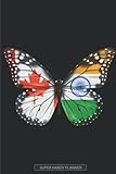  Planner: Canada India Butterfly Combined Flag For Canadian Indian