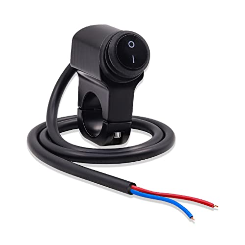 YnGia Interruptor de manillar de motocicleta,interruptor de encendido/apagado de luz antiniebla de faro Universal de 7/8 pulgadas interruptor de montaje de manillar de aleación de aluminio impermeable Cover