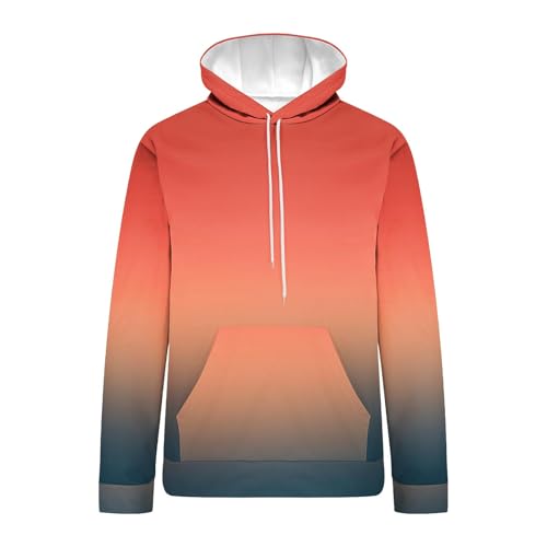Mens Ombre Color Hoodies Trendy Big and Tall Long Sleeve Drawstring Sweatshirt Casual Comfy Y2k Fall Outdoor Pullover4