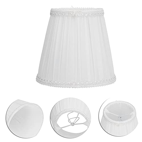 Small Lamp Shade Clip On Bulb Set of 3 for Candelabra Bulbs Clip-On Lampshade Fabric Lampshade Table Light Cover for Table Lamp Chandelier