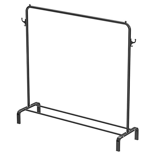 Portant à vêtements sur pied robuste avec tringle et étagère basse de rangement pour chambre