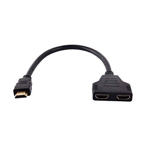 KIMISS Hdmi Splitter 2 In 1 Out Auto Switching Double Vga Hdmi Black 1080P Hdmi Male To Dual Hdmi Female 1 To 2 Way Splitter Adapter Cable Blu-Ray,DVD,TV - Image 4