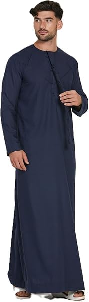 Signature Brand Arabian Hand Stitched Long Sleeve Middle Eastern Emarati Royal Thobe | Kandora | Jalabiya | Jubba for Men