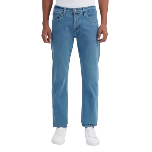 Image of Pepe Jeans Men's Straight Fit Jeans|Mid Rise |Stretchable Fabric| Jeans for Men | Available in Plus Size