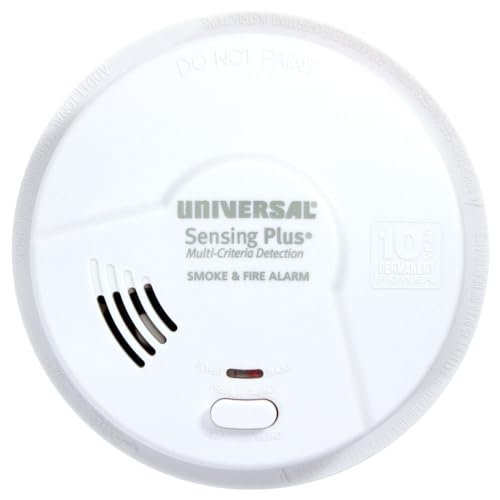 USI AMI3051SB Sensing Plus Smoke & Fire Alarm with 10 Yr Sealed Battery, 8th Edition