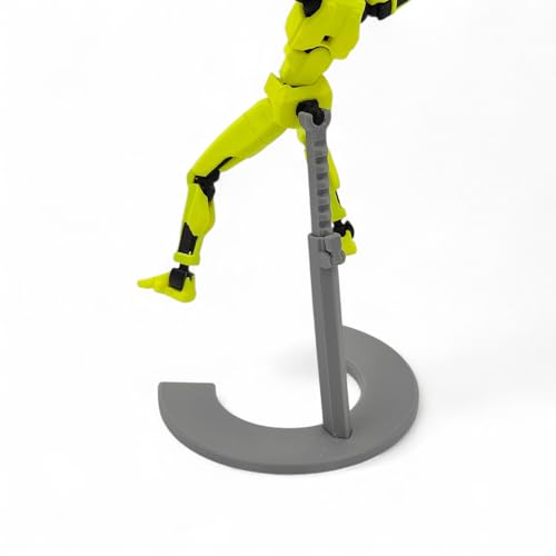 Image of Dummy13 Fully Articulated Action Figure | 3D Printed Robot Assembly Kit | 5.4 Inch Tall Poseable Toy | Dynamic Poses | DIY Collectible Model | Made in India (Display Stand (Pack of 2))
