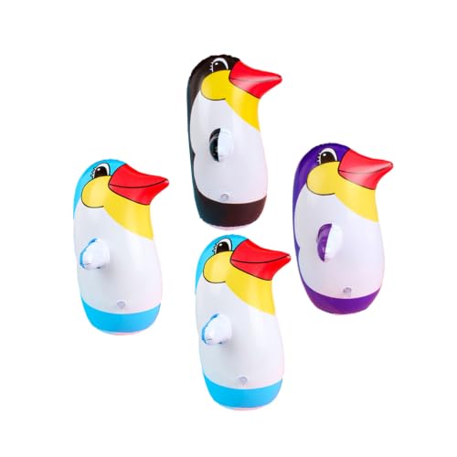 LIOOBO 4pcs Penguin Tumbler Toys Inflatable Animal Statue Christmas Decorations for Boys and Girls Educational Toys Bright Colors