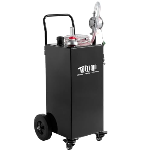 TUFFIOM 30 Gallon Fuel Gas Caddy with Swivel Wheels, Portable