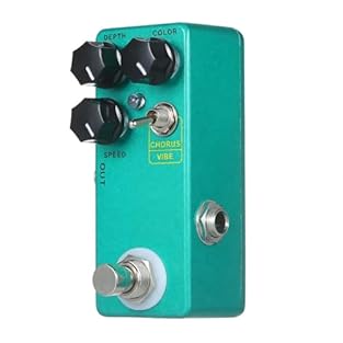 Provides 3 control knobs: DEPTH to adjust the depth of effect, to adjust the of effect, COLOR to make fine adjustment to the frequency response. With the toggle switch of CHORUS/VIBE, allowing you to choose a chorus and vibe effect. With True-Bypass ...