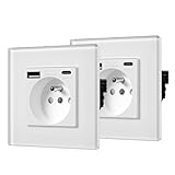 prise electrique usb encastrable 👍👍 【DESIGN MODERNE ET ARTISTIQUE】: Look superbe et élégant pour votre belle maison. Idéal pour les familles, les bureaux, les hôtels, les hôpitaux, les usines et autres lieux.