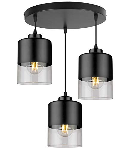 FKL DESIGN Home Deco Ceiling lamp Pendant lamp Hanging lamp lamp Pendant lamp Black Ceiling lamp Various Versions lamp from The LH-Roma Series (Hanging lamp EZ3)