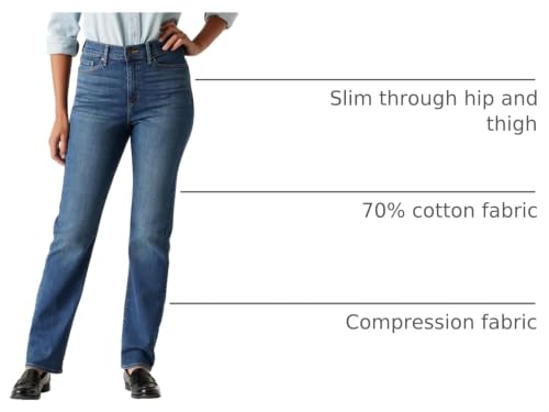 Image of Levi Strauss Signature Gold Women's '03 Essential High-Rise Straight Jeans Stretch Denim (Also Available in Plus)