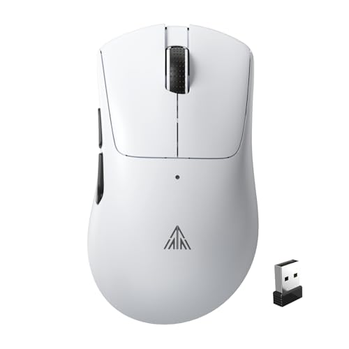Image of SOLAKAKA SM805 Lightweight Wireless Gaming Mouse,24000 DPI,Tri-Modes Connection,BT5.0 /Type-C Wired /2.4G Wireless Mouse Gaming with 2 Side Buttons, Engineering Grip Custom Mouse for Gamer,White
