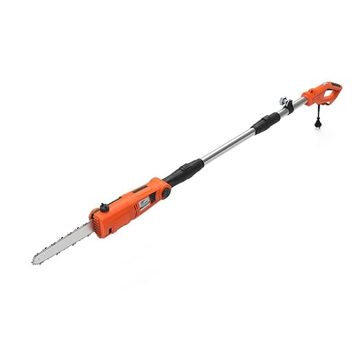 Yard Force Electric Pole Saw YF65PS with 10-inch Oregon Cutting Bar, Powerful 6.5 Amp Motor, Telescoping Pole Cutting Up to 15 ft, Automatic Lubrication