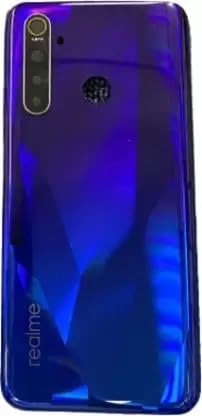Image of INCREDIBLEINDIA Back Panel Full Housing Body Panel Back Door Panel Compatible for Realme 5 Pro (RMX1971) : with Midle Ring, Side Key Camera Glass Lens : (Blue)