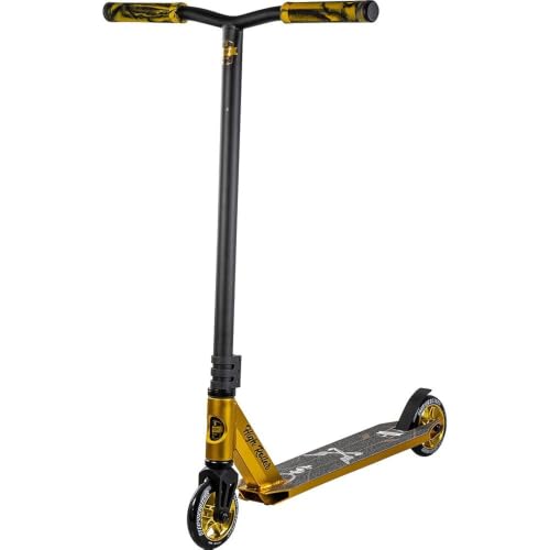 Story Stunt Scooter High Roller | Rodamientos ABEC-9 de alto rendimiento | Manillar de 360° para Freestyle | Aleación de aluminio 6061 duradera (dorado)