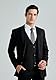HISDERN Anzugweste Herren Schwarz Formelle Hochzeit Weste Klassische Einfarbig Anzug Westen Elegant Smoking Anzugwesten für Männer mit Taschen 3XL