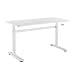 Produktbild HOKO® Ergo-Work-Table KOMPAKT. Höhenverstellbarer Jugend/Gaming Schreibtisch KOMPLETT MIT TISCHPLATTE 140 x 60cm Weiß. Bedienung mit Handkurbel. Ergonomisches Sitzen und Stehen