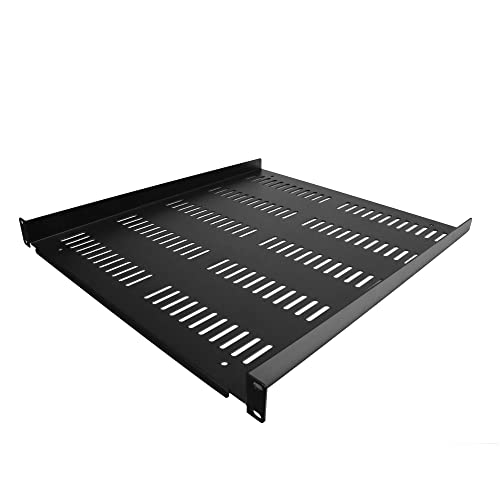 Image of StarTech.com 1U Server Rack Shelf - Universal Vented Rack Mount Cantilever Tray for 19 inch Network Equipment Rack & Cabinet - Durable Design - Weight Capacity 55lb /25kg - 20 inch Deep (SHELF-1U-20-FIXED-V)
