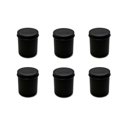 TMTGTS Lot de 6 boîtes en aluminium de 250 ml avec couvercle à visser rond - Petites boîtes vides - Pour crème et baume à lèvres - Pour crème,...
