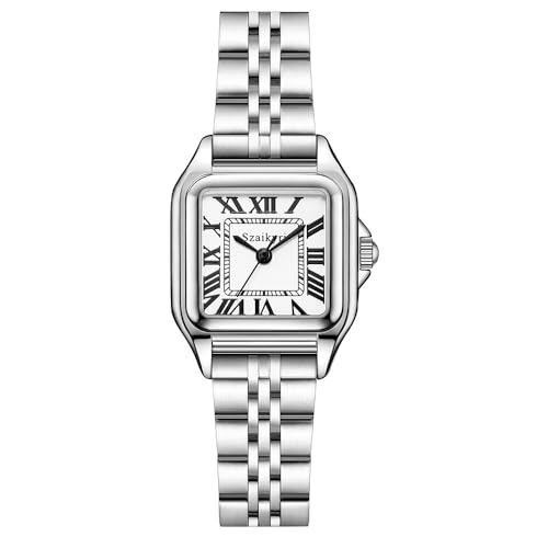 Classic Square Watches for Women with Roman Numerals Ladies Casual Dress Watch