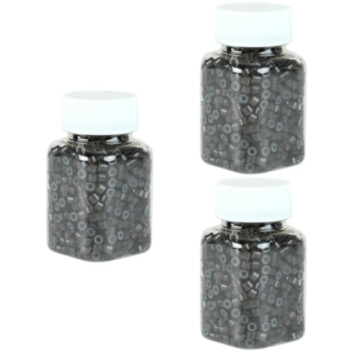 Silicone pour tresses et dreadlocks 1500 pièces bagues marron foncé