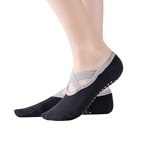 Calcetines de yoga para mujer, antideslizantes, para deportes, ballet, danza, talla 13, calcetines para hombre, a, Altoa única