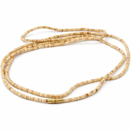 Image of Original Tulsi Mala Necklace for Men & Women | Pure Tulasi Kanthi Mala | Holy Basil Wooden Neck Chain for Meditation, Hare Krishna Devotees, Japa, Puja & Daily Spiritual Wear (Brown, Standard Beads, 48, Inches)