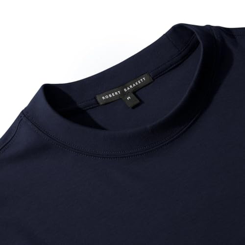 Robert Barakett Men's Long Sleeve USA Grown 100% Pima Cotton High Crew Neck Tee T-Shirt2