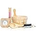 Produktbild Suleno Sauna Set 10-teilig Saunazubehör Saunakelle Saunakübel Sanduhr Hygrometer Thermometer 5 x Duftkonzentrate