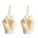 2 Pezzi di Dito Medio Candele, Candele Profumate, Creativo Modellazione Accessori, Puntelli del Partito di Festa, Quotidiano Arredamento per La Casa.