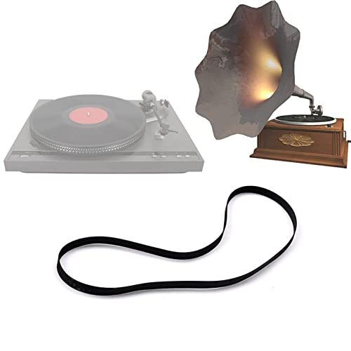 Cinturón para Tocadiscos Correa 200 mm Pieza Tocadiscos Goma auténtica Fonógrafo Musical Accesorio rotación Suave Reemplazo impulsado Sonido elástico Coherente Cover