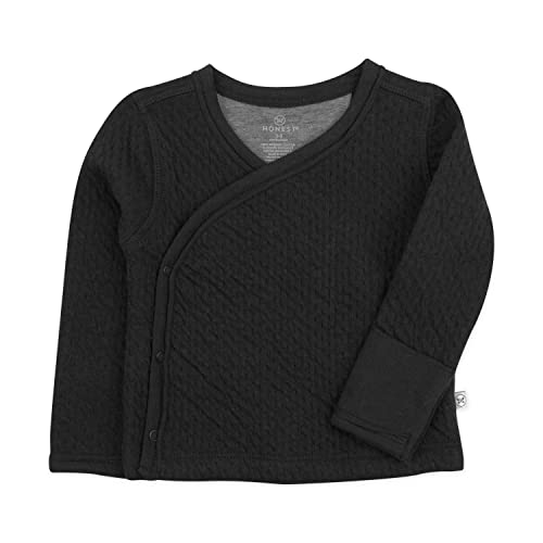 Image of HonestBaby Side-Snap Matelasse Mini Quilted Top in Cozy 100% Organic Cotton Infant Baby Boys, Girls, Unisex