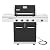 Nexgrill 4-Burner Natural Gas Grill with Side Burner and Griddle Insert, 627 SQ In Total Cooking Space, 59,000 BTUs Output, BBQ Grill Perfect for Outdoor Gatherings - 730-0958HE