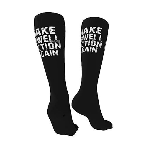 Make Orwell Fiction Again Knee High Socks For Women Long Tube Socks Athletic Compression Socks Unisex High Socks Girls2