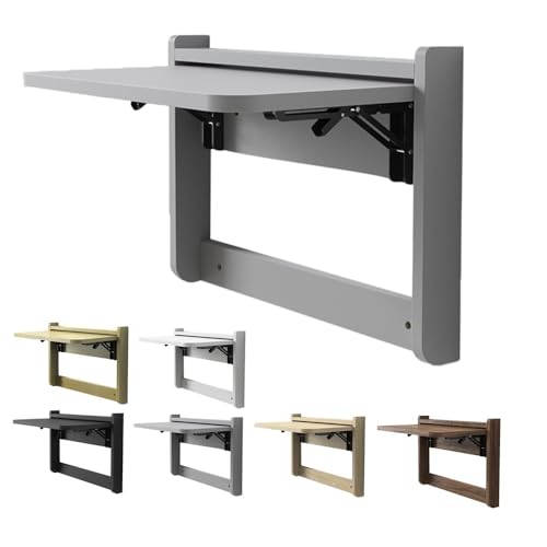 Table pliante murale grise 53x37 cm pour petite cuisine