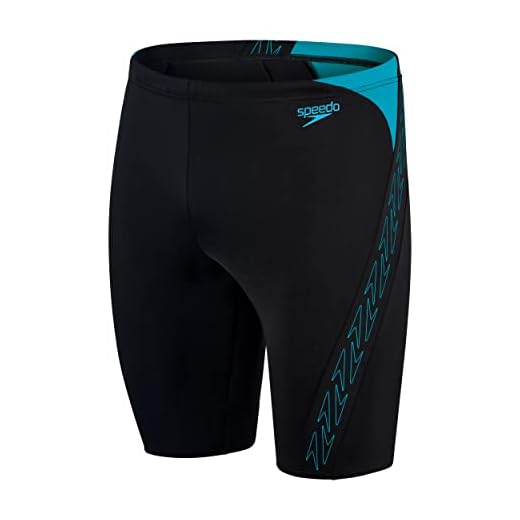 Speedo Hyper Boom Splice II Jammers de natación Hombre, Negro/Bolt, M
