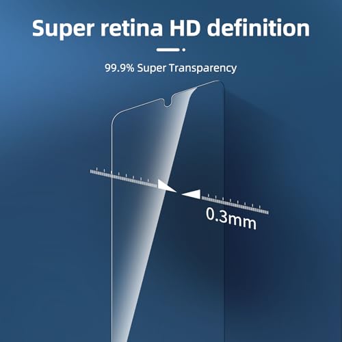 NEW'C 3 Pcs Glass Film Compatible with Samsung Galaxy S23 Tempered Glass Screen Protector Film No Floating,Super Durable 9H Hardness,Bubble Free