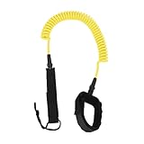 Correa de surf con resorte en espiral: la correa de surf premium está exquisitamente fabricada con elastómero de poliuretano TPU con alta resistencia, buena elasticidad y sensación suave, se puede utilizar durante mucho tiempo.