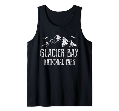 Glacier Bay Parque Nacional Vintage Alaska Park Souvenir Camiseta sin Mangas