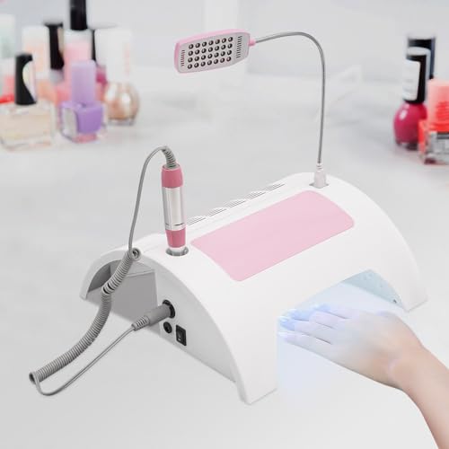 Kit para manicura 5 en 1 con lámpara LED y recogedor de polvo miniatura 2