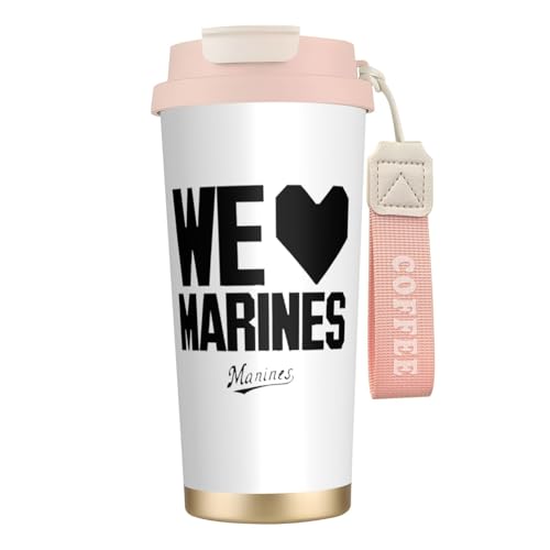 タンブラー 千葉ロッテマリーンス 野球応援 コーヒーカップ 500ml ストローと蓋付き マグボトル 保冷 保温 ステンレス製 魔法瓶 水筒 直飲み 応援グッズ プレゼント