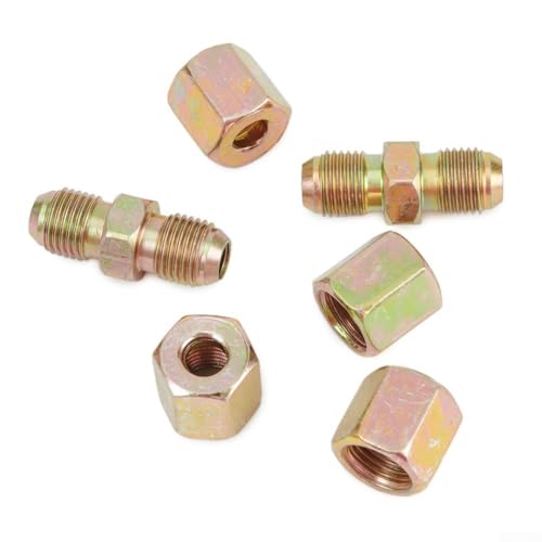 Raccords de ligne de frein à pas de 10 mm x 1 mm, ensemble de connecteurs de raccordement à 2 voies avec extrémités mâle et femelle pour tube de diamètre extérieur de 4,75 mm (sku)