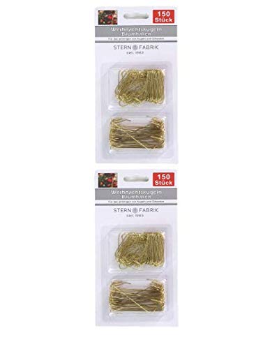 Lot De 200 Crochets Suspension MC Trend - 100 Grands + 100 Petits - Vert - Pour Boules De Noël Et Décos