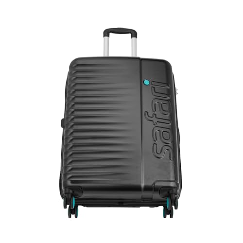 Image of Safari Ignite 8 Wheels 81 Cms Large Cabin Trolley Bag Hard Case Polycarbonate 360 Degree Wheeling System Luggage, Trolley Bags for Travel, Suitcase for Travel, Black