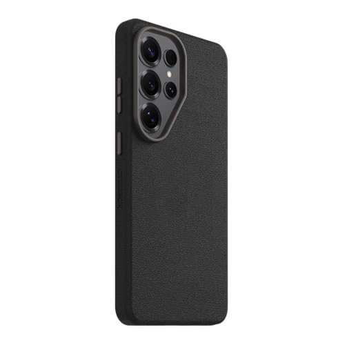 Image of OtterBox Samsung Galaxy S26 Ultra Symmetry Series Cactus Leather Case - Noir Ash (Black), Ultra-Sleek, Wireless Charging Compatible, Raised Edges Protect Camera & Screen,