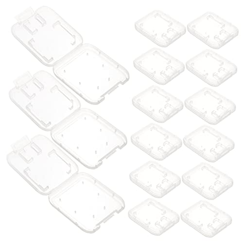 Tofficu 24pcs Portable Memory Card Holder Case Organizer for Cards Storage for Computer Use Transparent Design for Daily Needs