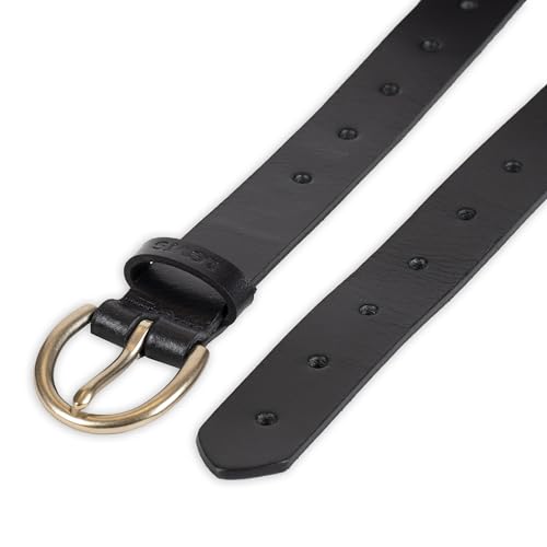 Levi's Women's Skinny Fully Adjustable Perforated Leather Jean Belt with Round Harness Buckle (Regular and Plus Sizes)4